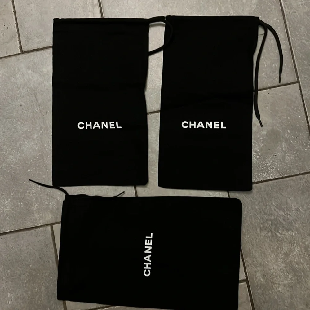 CHANEL storage dust bags, Authenticate 12.5”x7”